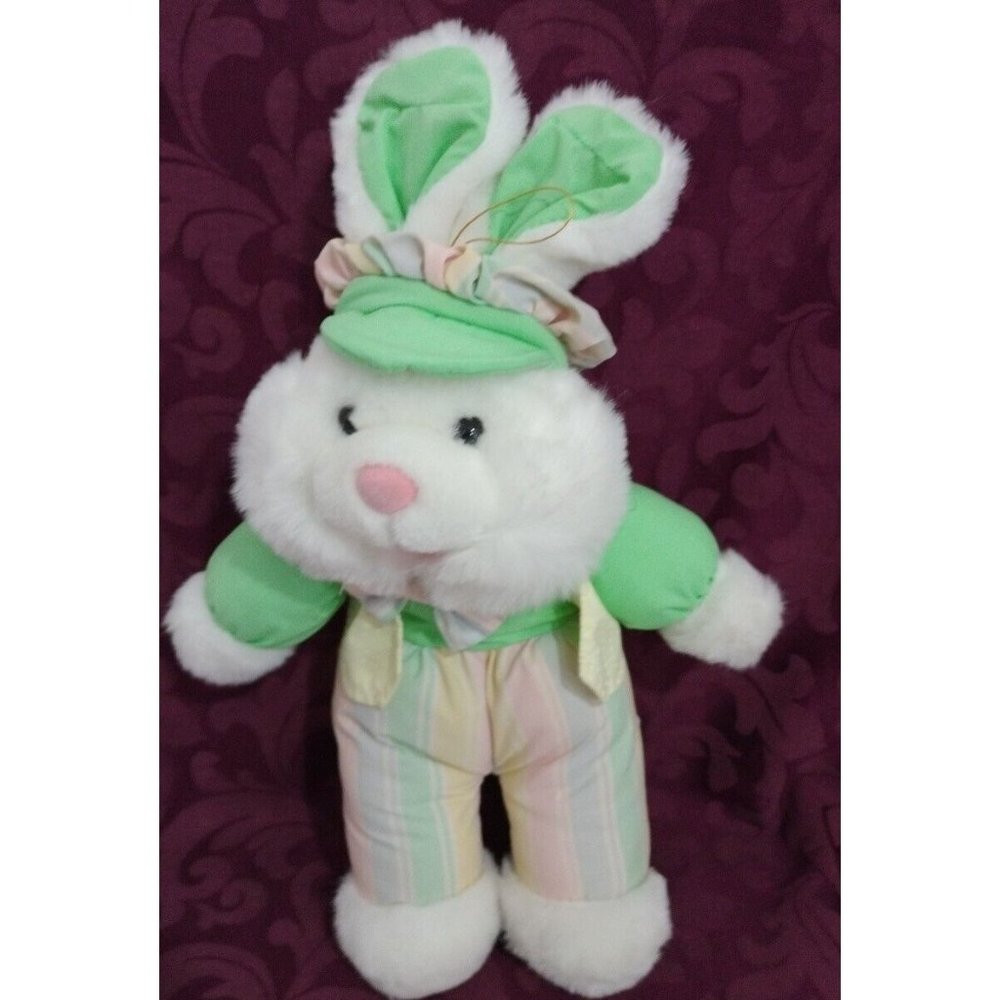 Easter Fairview Bunny Rabbit With Pastel Striped Plaid Outfit W/Vest Tie &...